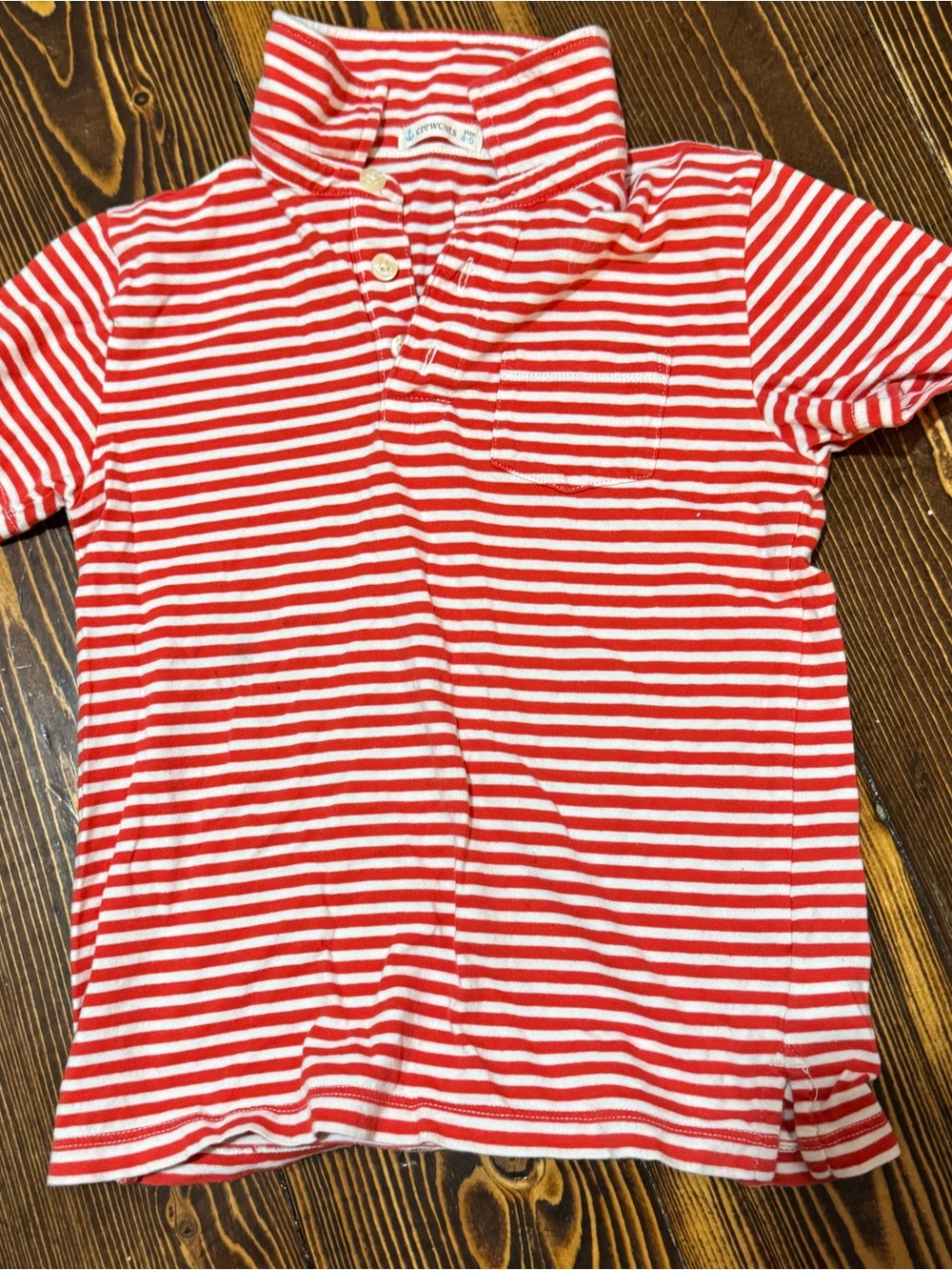 Crewcuts Red & White Striped Polo